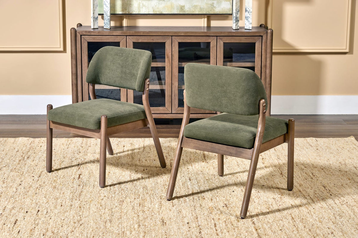 Astor - Brl Back Chair (Set of 2) - Moss / Claystone