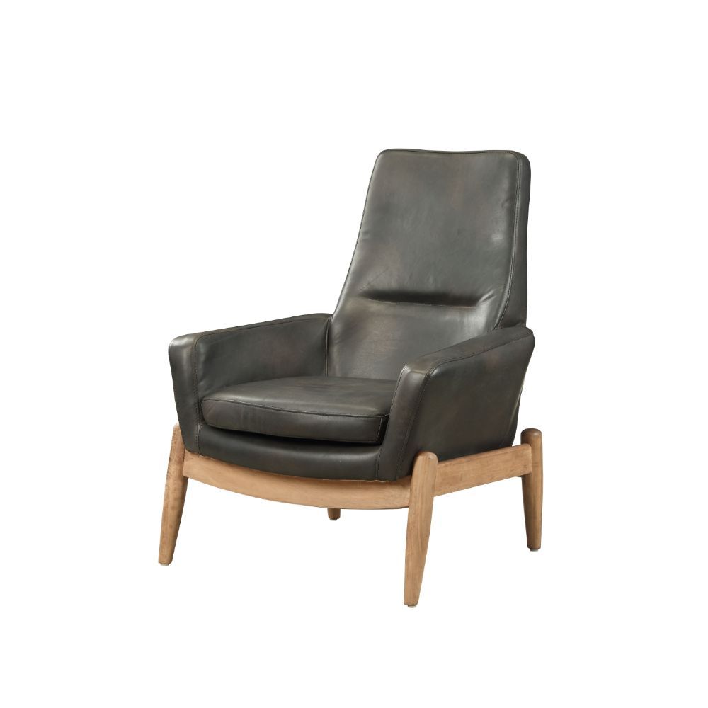 Dolphin - Accent Chair - Black Top Grain Leather - Urban Living Furniture (Los Angeles, CA)