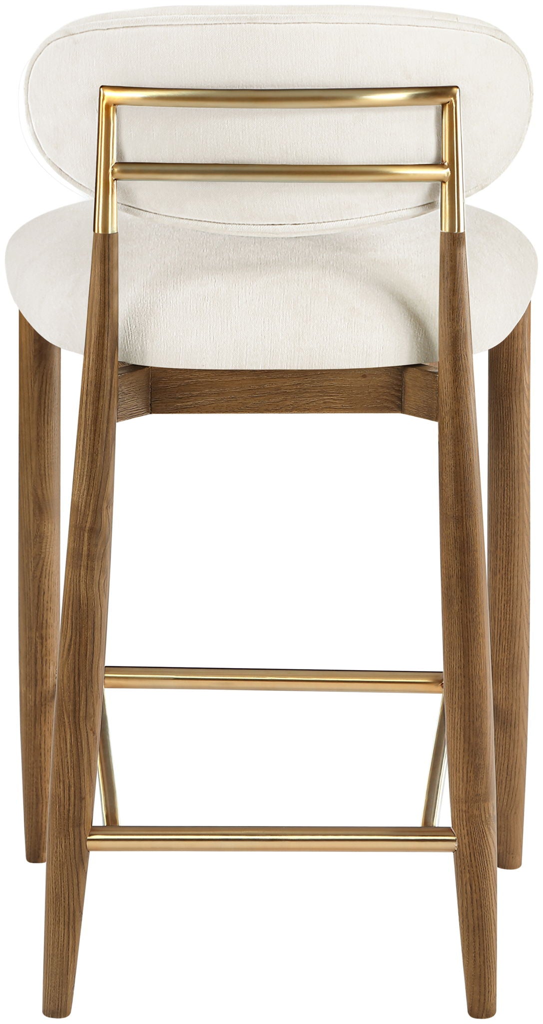 Riccio - Fabric Stool - Walnut Frame - Urban Living Furniture (Los Angeles, CA)