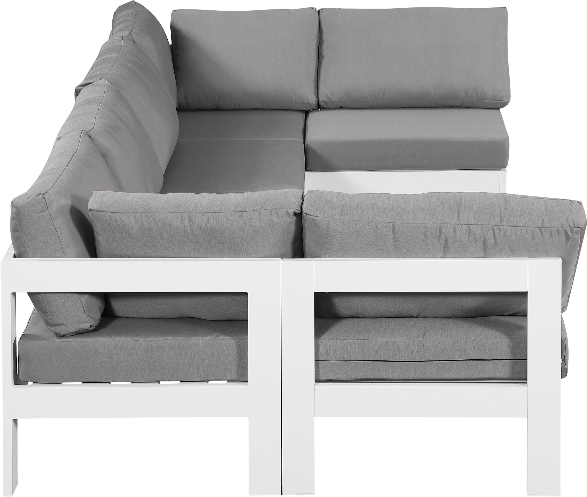 Nizuc - Outdoor Patio 6 Piece Modular Sectional With White Frame - Urban Living Furniture (Los Angeles, CA)