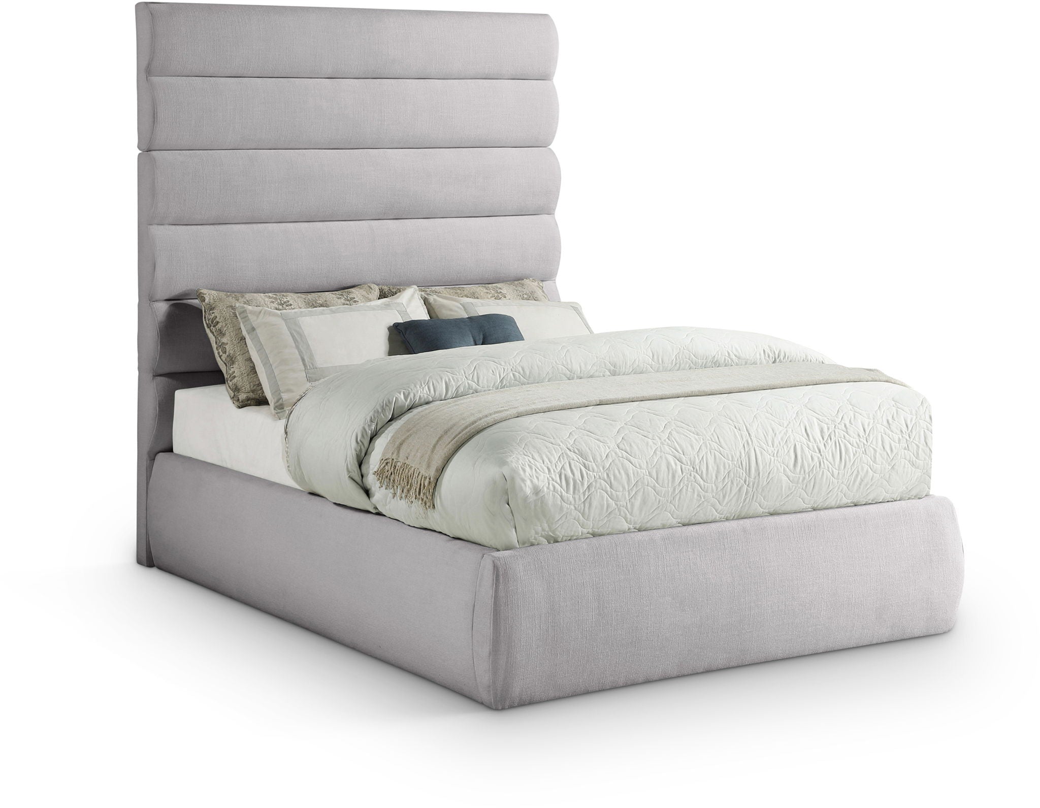 Adam - Linen Fabric Bed With 70.5" Headboard - Urban Living Furniture (Los Angeles, CA)
