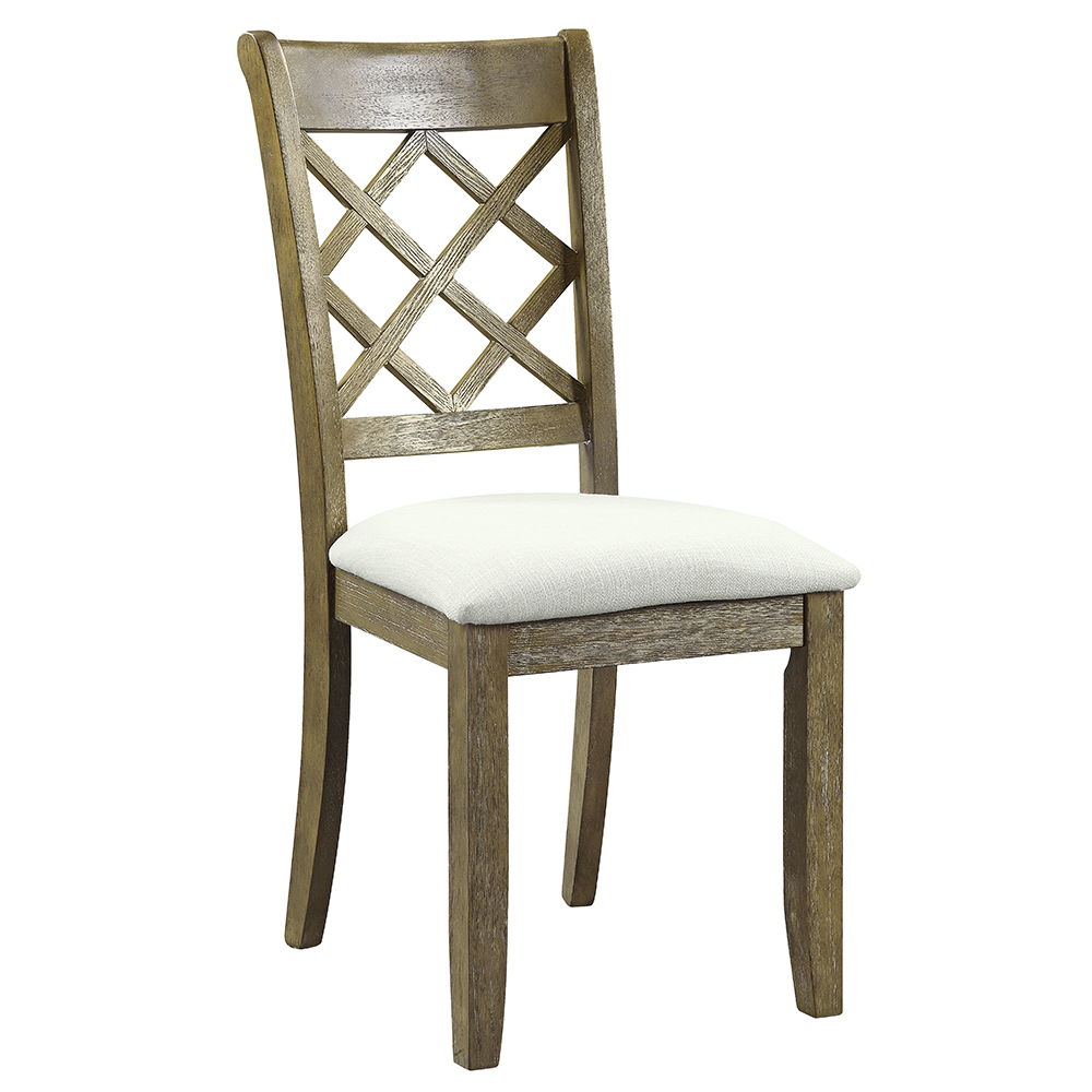 Karsen - Side Chair (Set of 2) - Beige Linen & Rustic Oak - Urban Living Furniture (Los Angeles, CA)