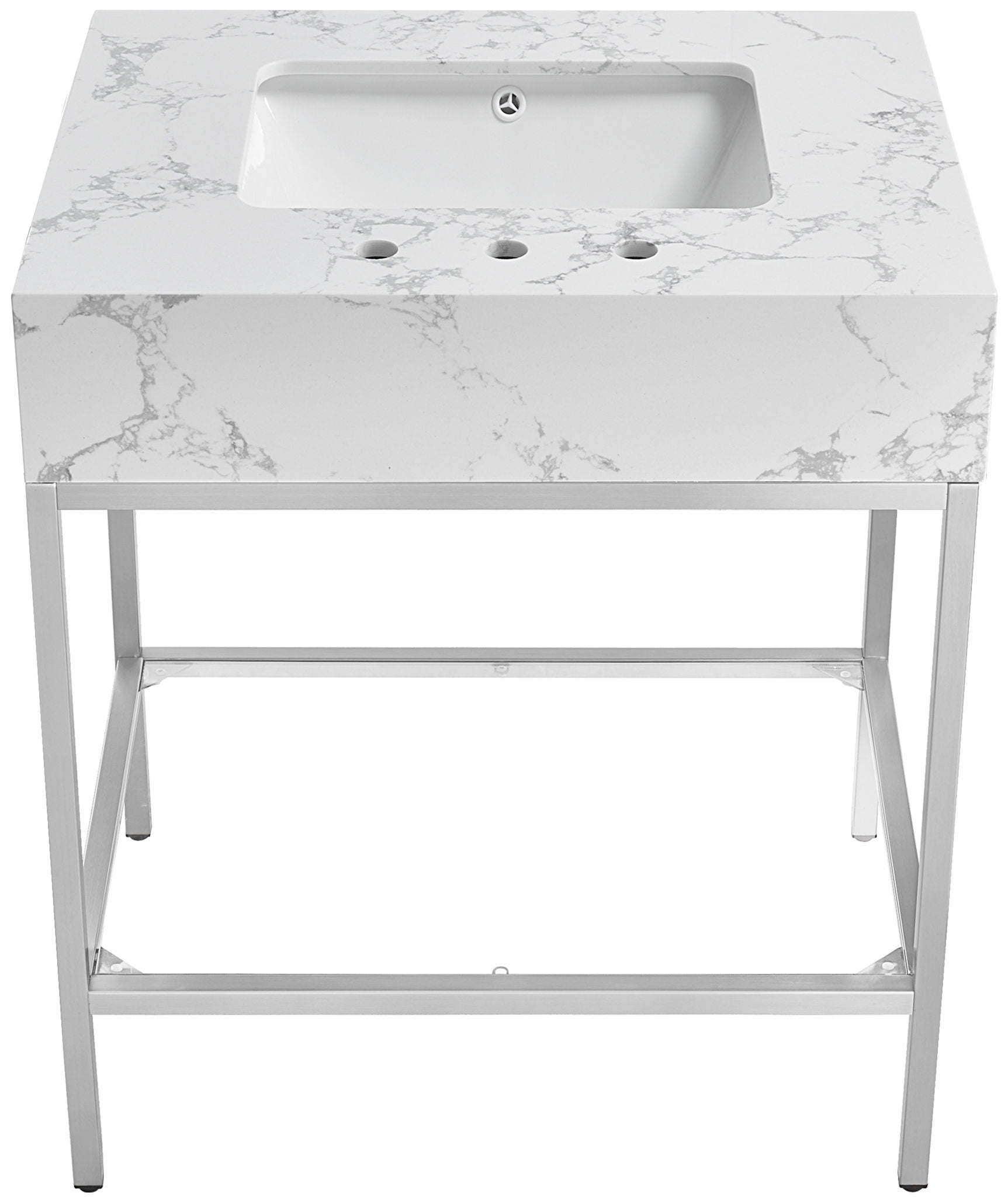 Marmo - Engineered Marble Bathroom Vanity With Chrome Base - Urban Living Furniture (Los Angeles, CA)