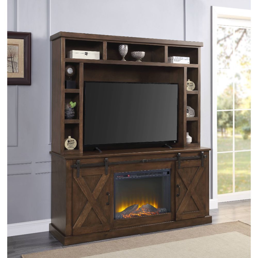 Aksel - Entertainment Center (Include 91617Fir) - Walnut - Urban Living Furniture (Los Angeles, CA)