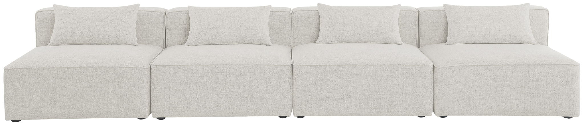Cube - Linen Modular 4 Seat Armless Sofa - Urban Living Furniture (Los Angeles, CA)