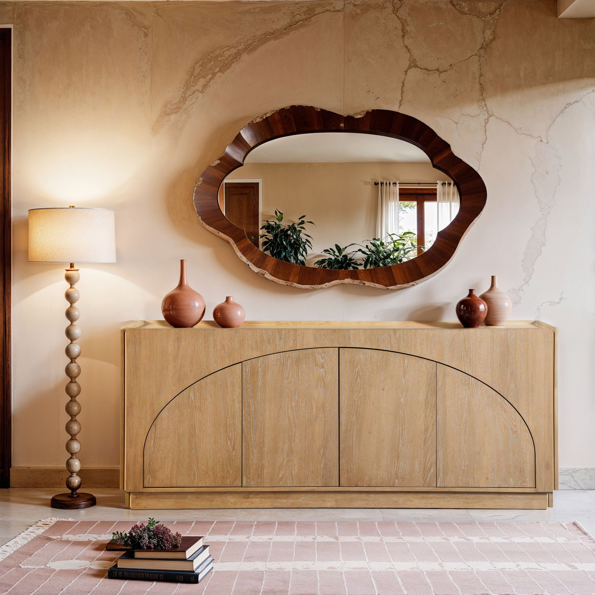 Everson - Oak Veneer And Solid Wood Sideboard/Buffet - Natural - Urban Living Furniture (Los Angeles, CA)