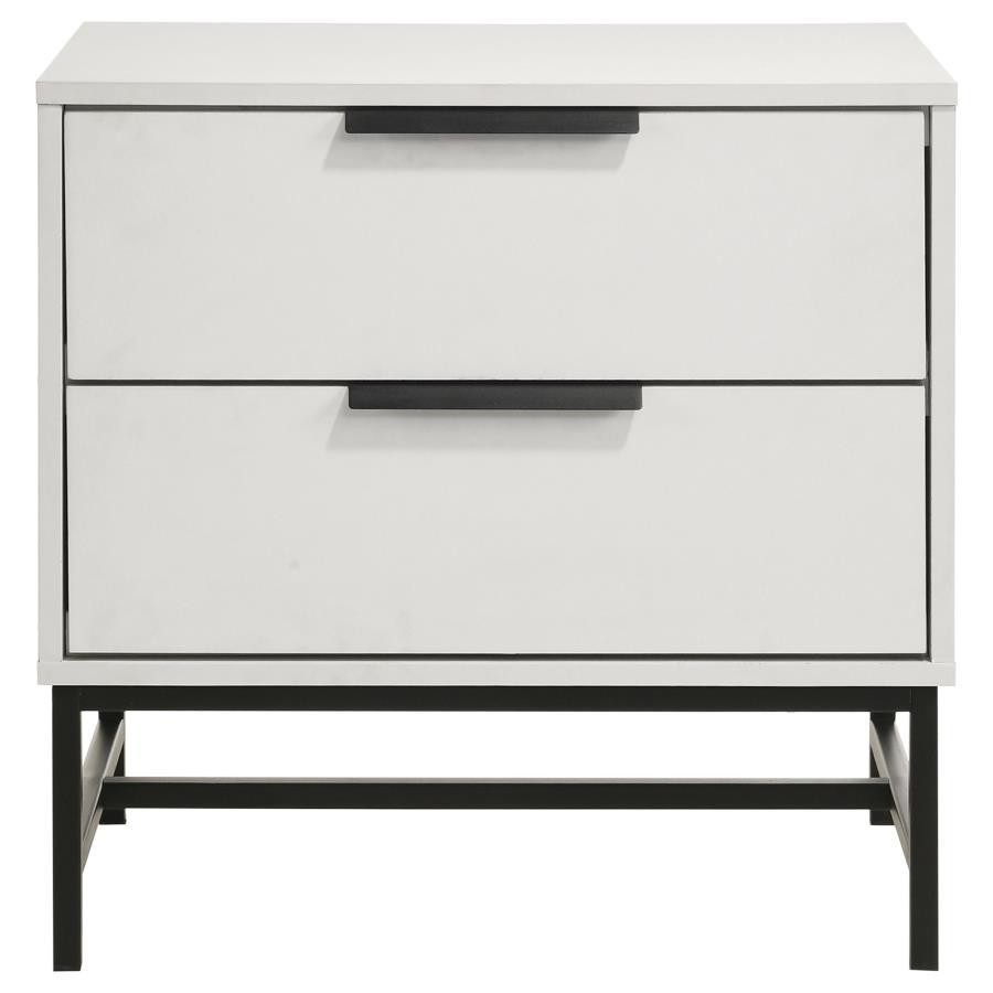 Sonora - 2-Drawer Nightstand Bedside Table - White - Urban Living Furniture (Los Angeles, CA)