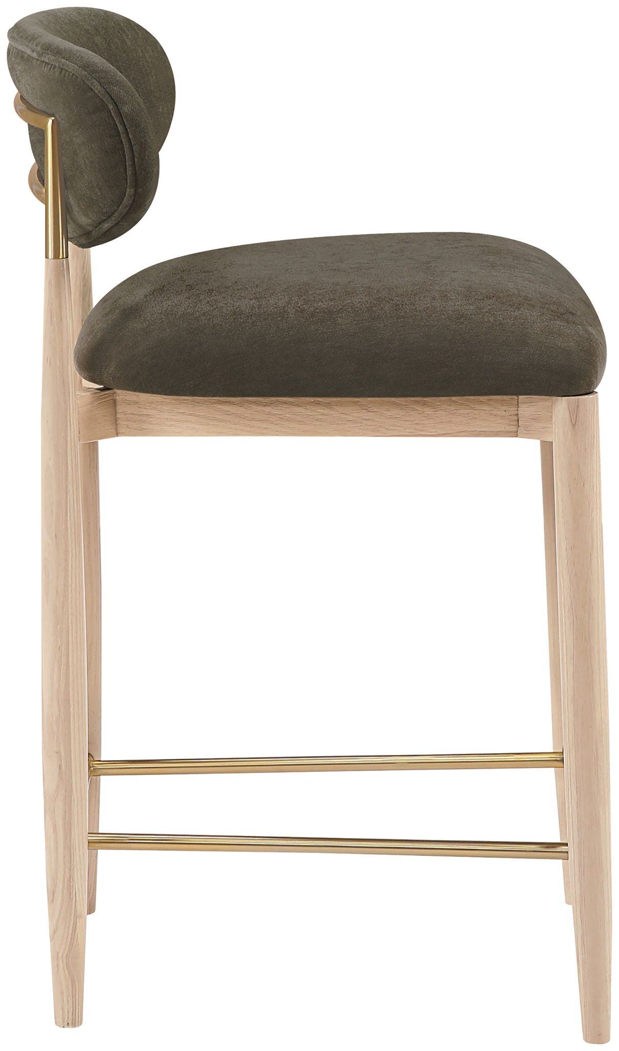 Riccio - Fabric Stool - Natural Frame