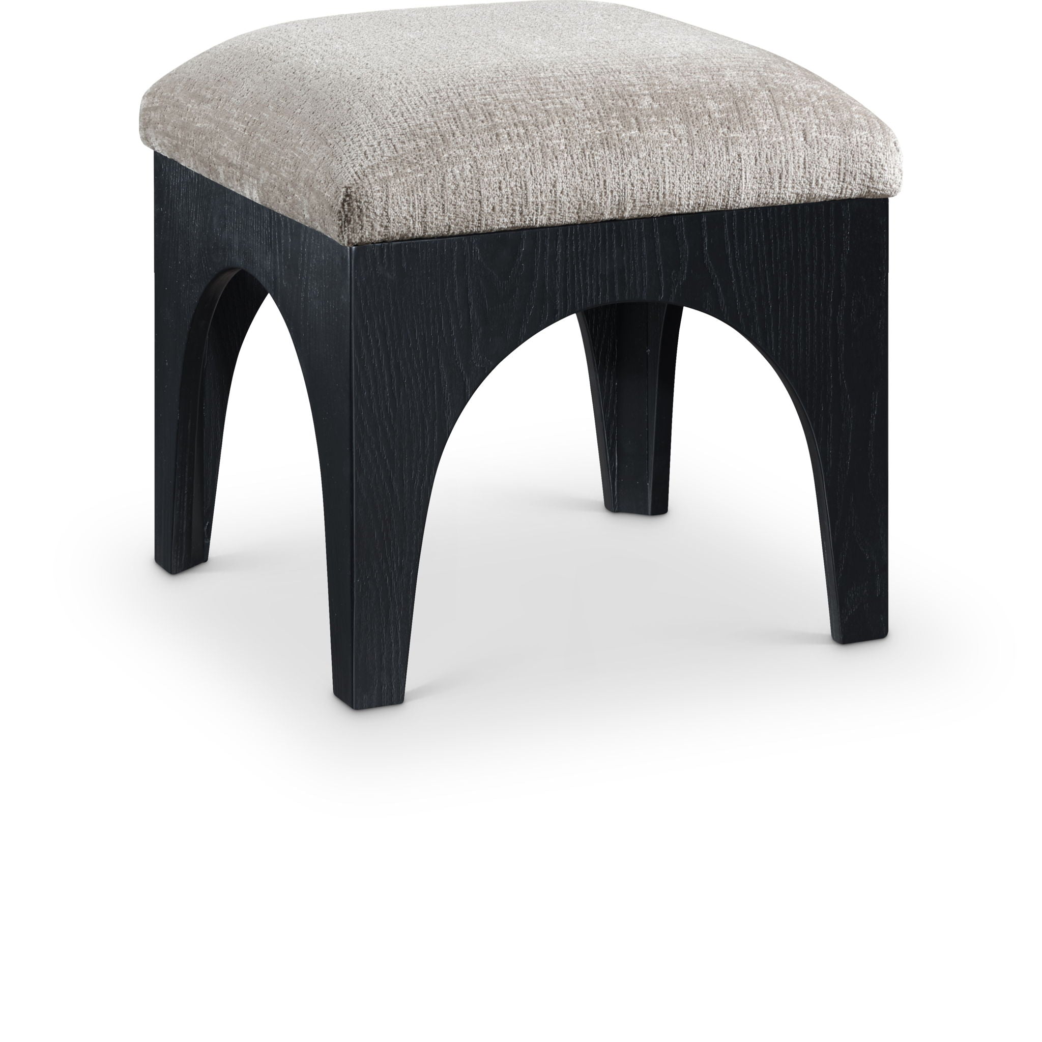 Lawson - Chenille Fabric Ottoman - Black Base - Urban Living Furniture (Los Angeles, CA)