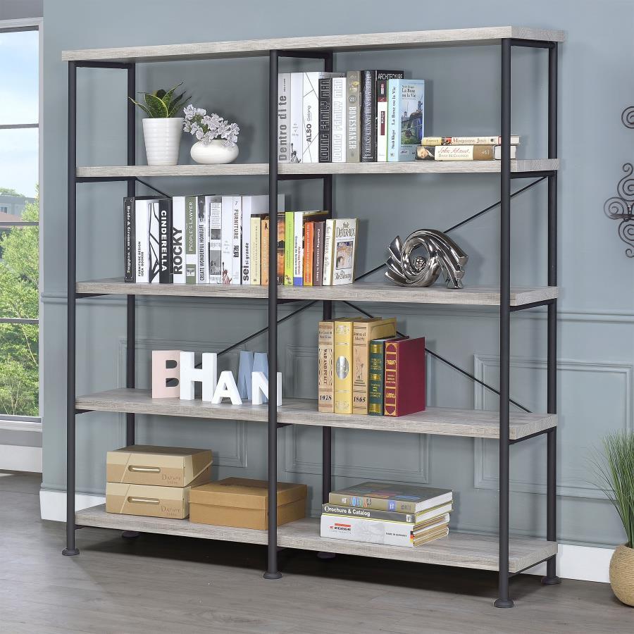 Analiese - 4-Shelf Double Bookshelf - Urban Living Furniture (Los Angeles, CA)
