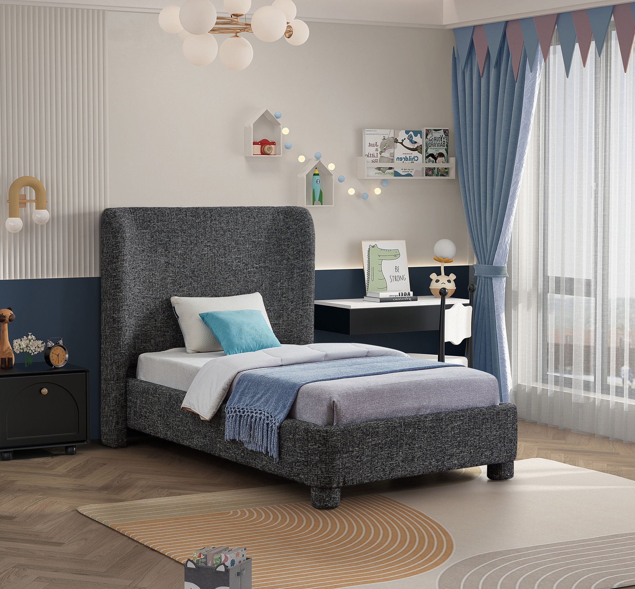 Penny - Polyester Fabric Bed - Urban Living Furniture (Los Angeles, CA)