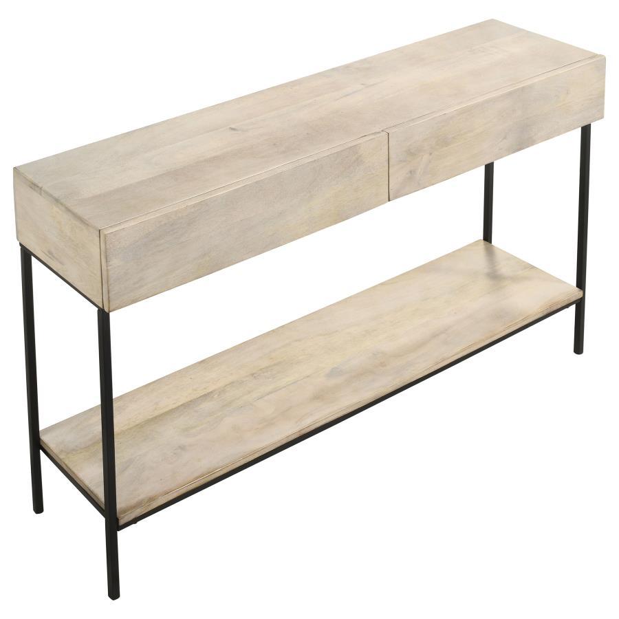 Rubeus - 2-Drawer Wood Entryway Console Table - White Washed - Urban Living Furniture (Los Angeles, CA)