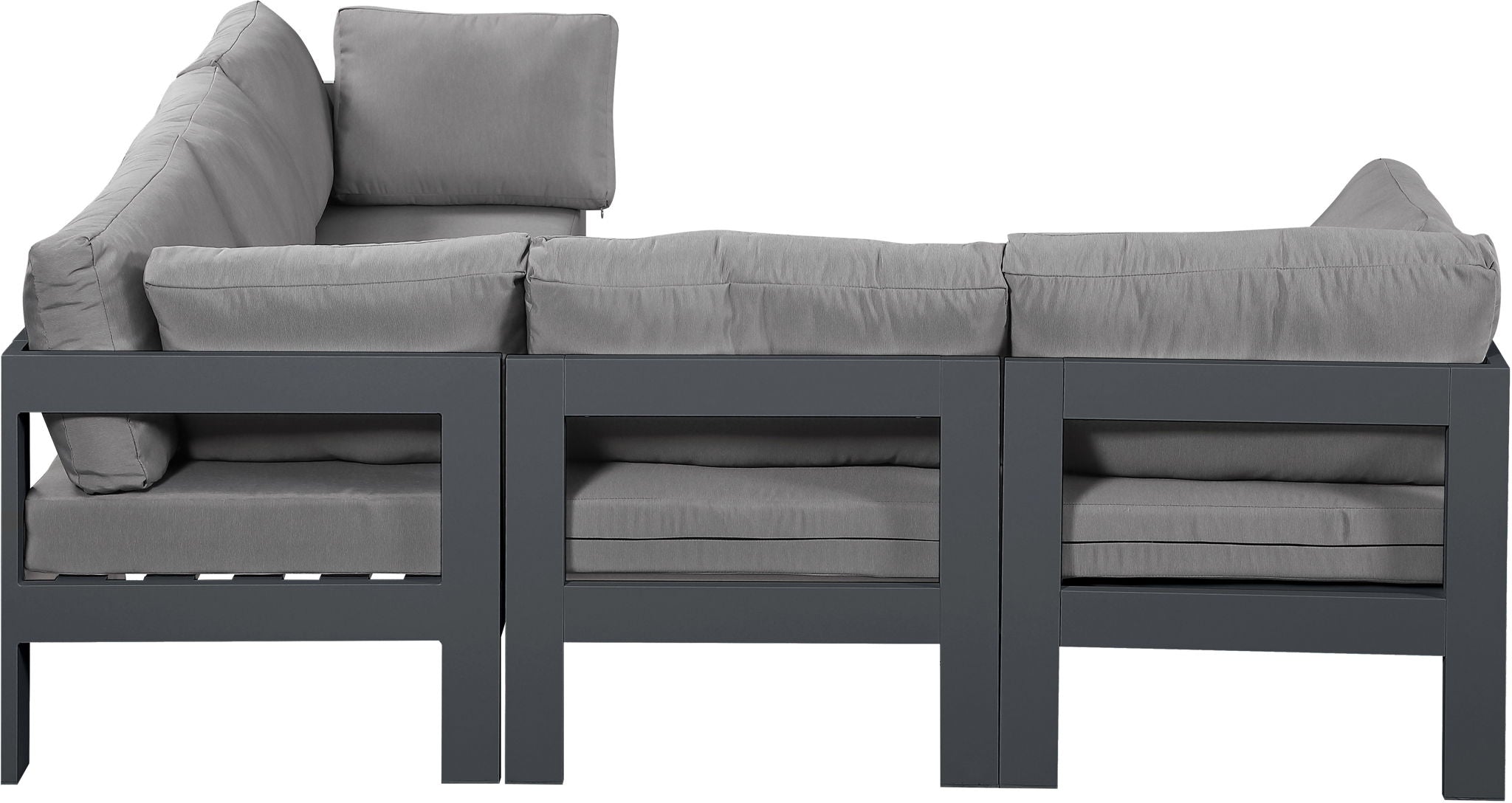 Nizuc - Outdoor Patio 5 Piece Modular Sectional With Gray Frame - Urban Living Furniture (Los Angeles, CA)