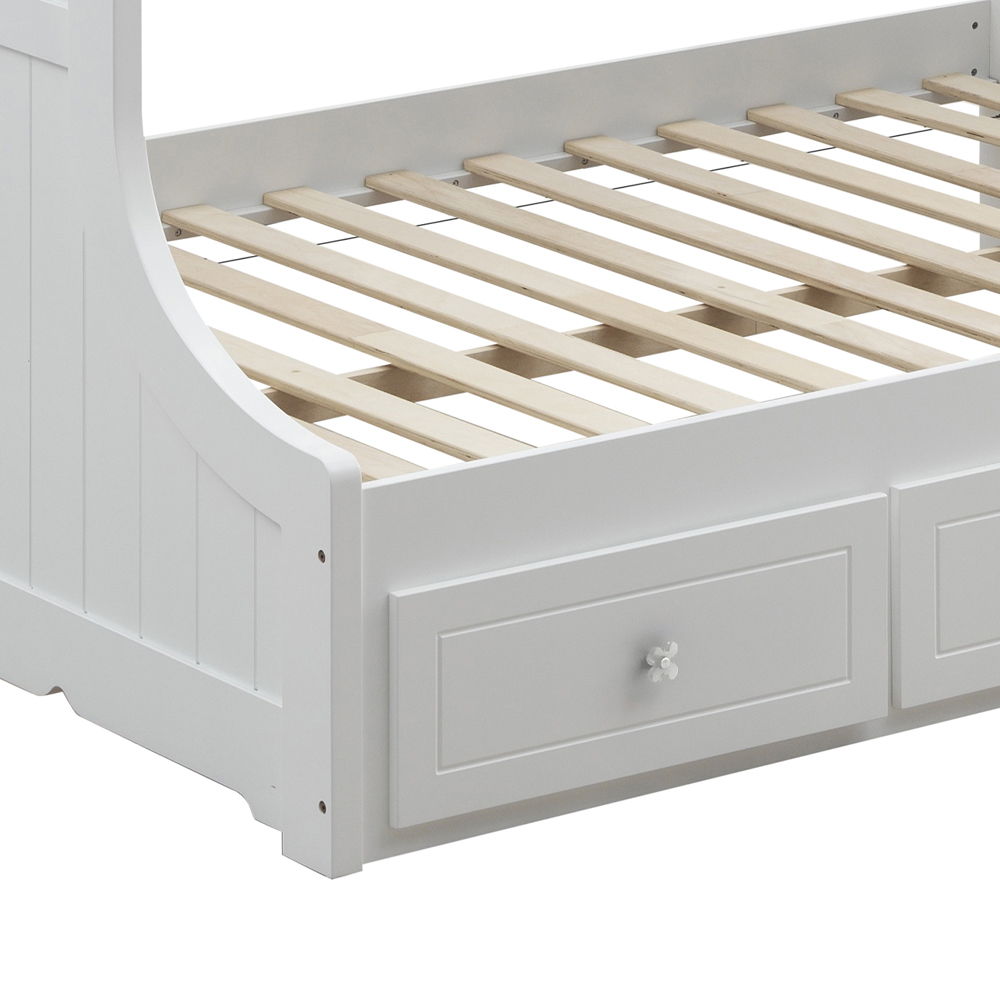 Meyer - Twin Over Full Bunk Bed With Storage - White - Urban Living Furniture (Los Angeles, CA)