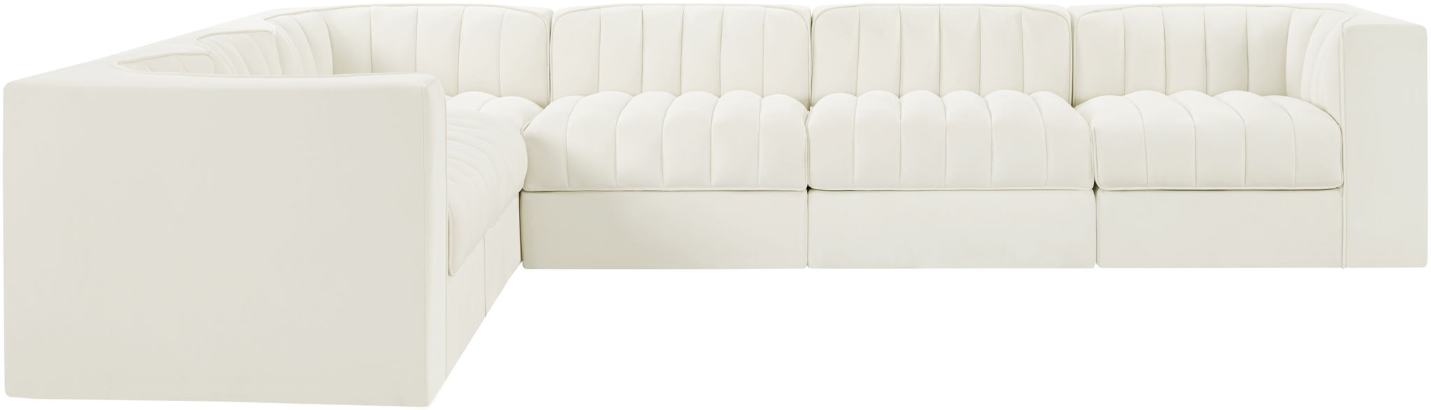 Rummi - Velvet Performance Fabric Upholstered 6 Piece Modular Sectional - Urban Living Furniture (Los Angeles, CA)