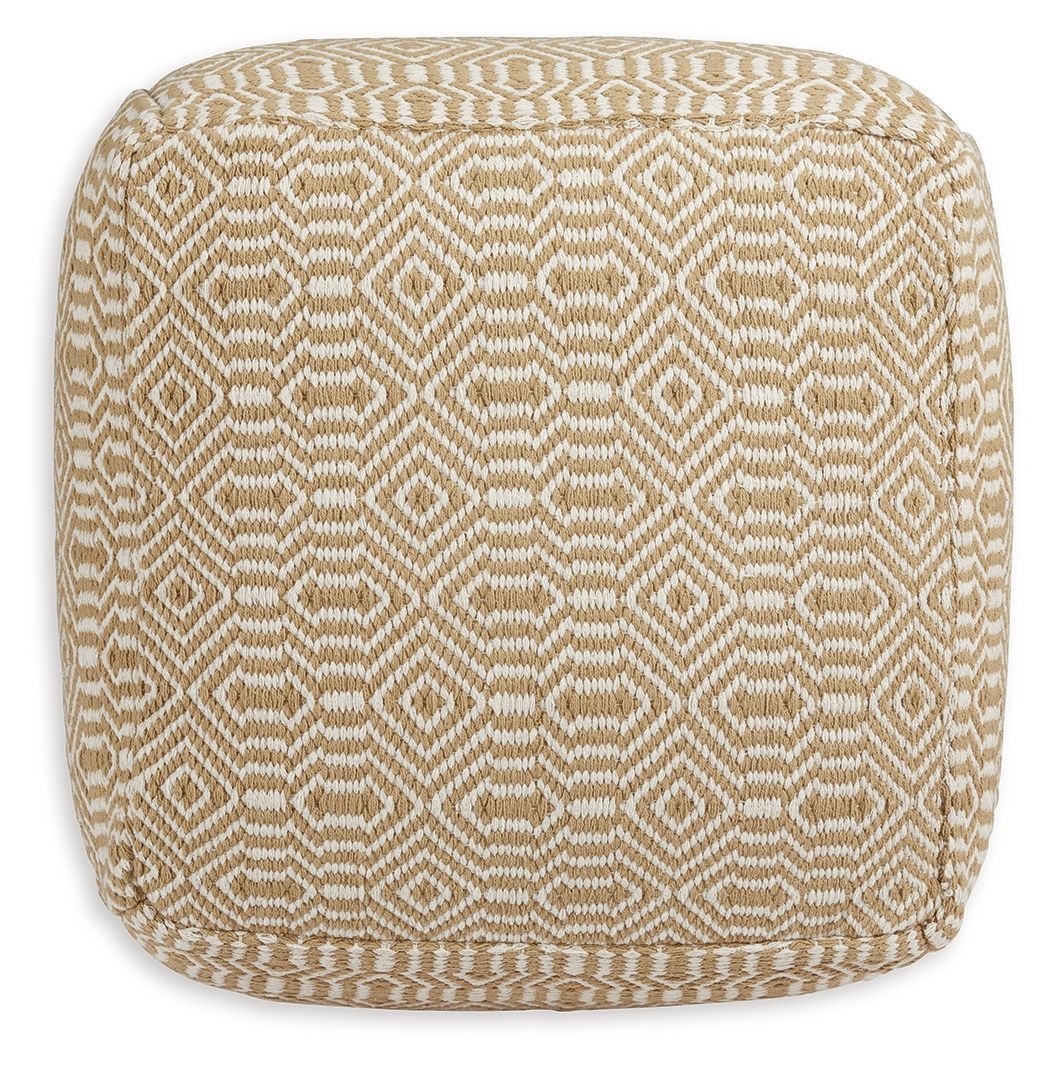Adamont - Tan / Ivory - Pouf - Urban Living Furniture (Los Angeles, CA)
