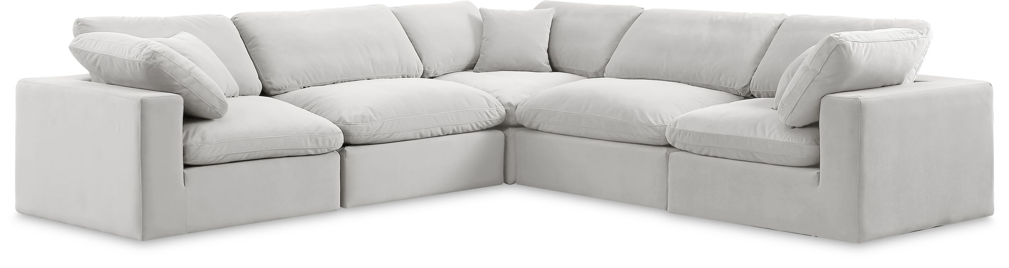 Comfy - 5 Piece Velvet Modular Corner Sectional - Urban Living Furniture (Los Angeles, CA)