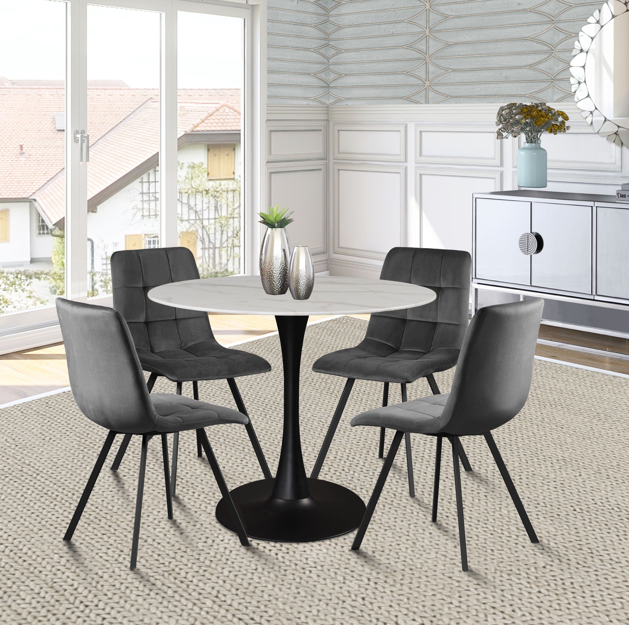 Tulip - Two Tone Dining Table - Urban Living Furniture (Los Angeles, CA)
