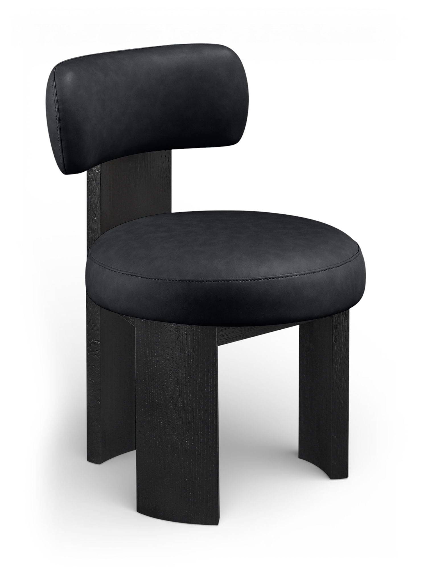 Atelier - Vegan Leather Upholstered Dining Chair (Set of 2) - Black Frame - Urban Living Furniture (Los Angeles, CA)