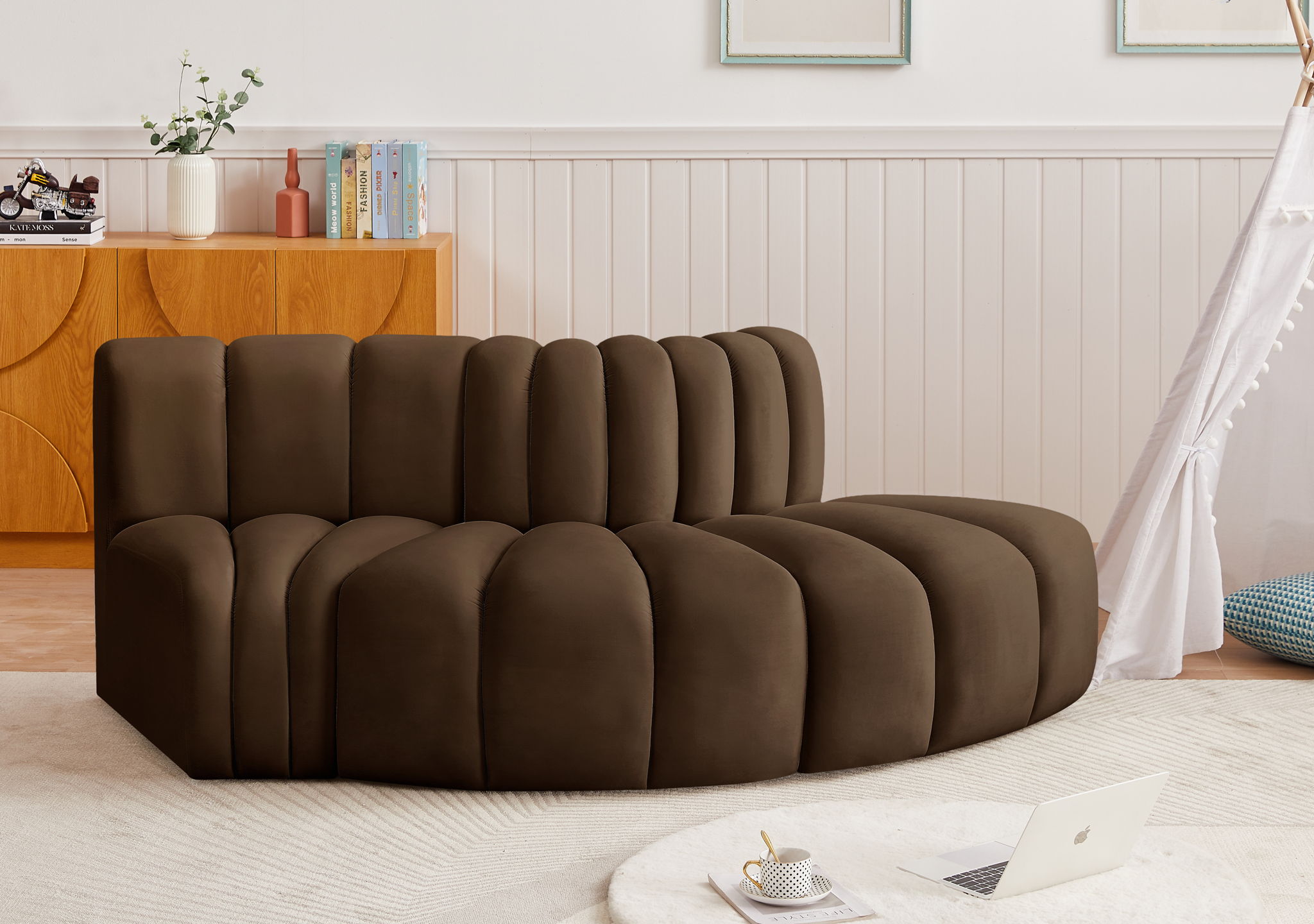 Arc - Velvet 3 Piece Modular Sofa