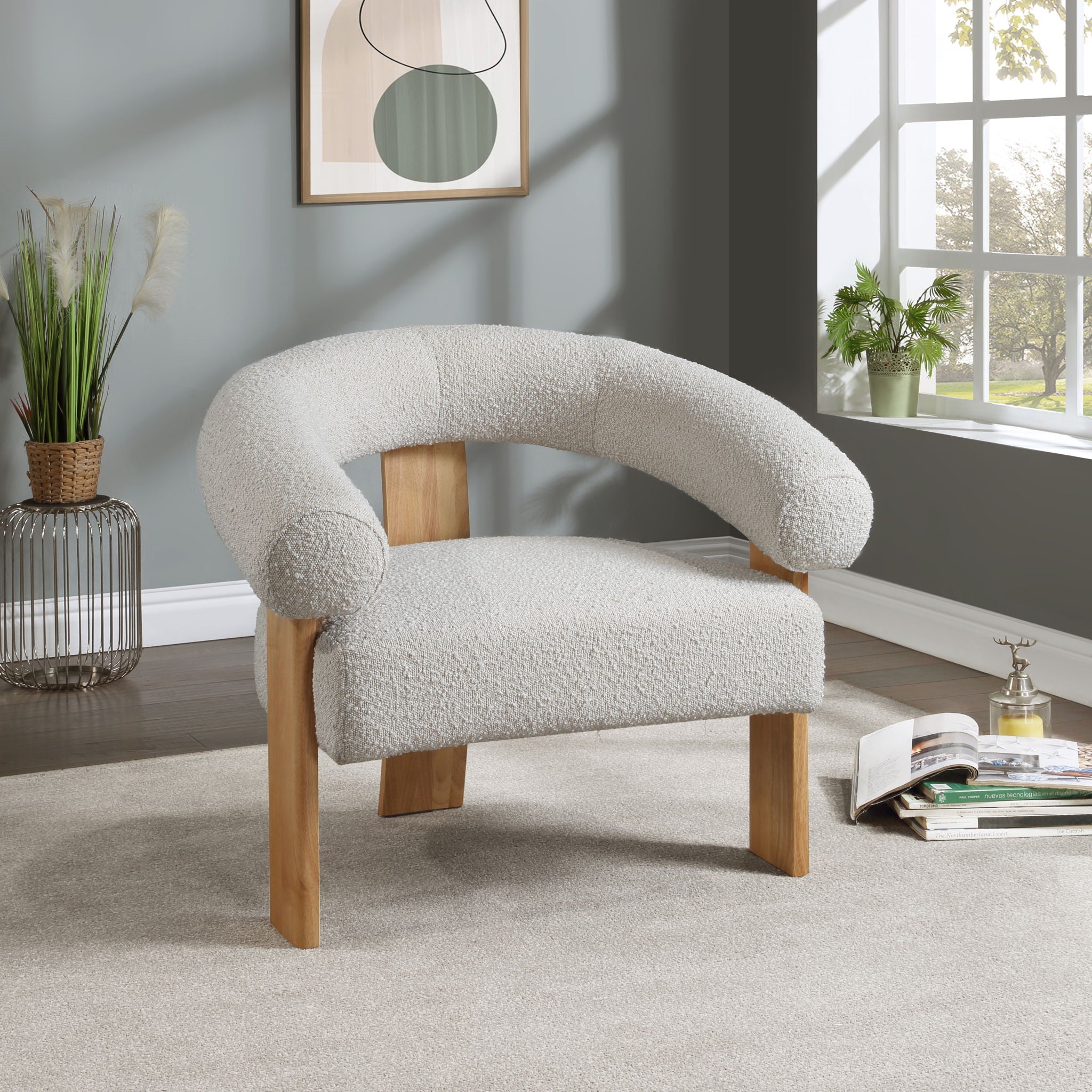 Winston - Accent Chair With Natural Legs - Urban Living Furniture (Los Angeles, CA)