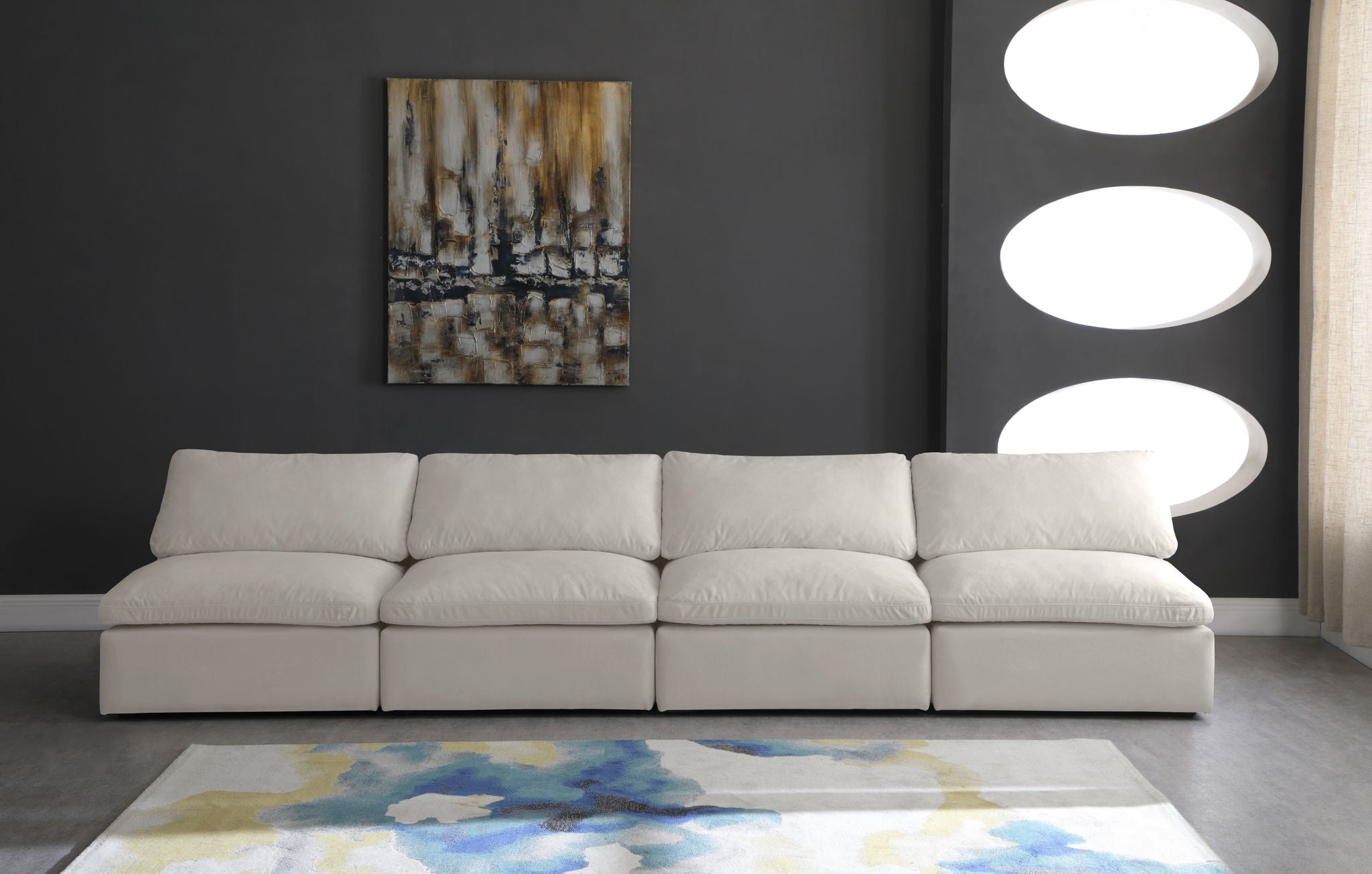 Cozy - Modular Armless 4 Seat Sofa - Urban Living Furniture (Los Angeles, CA)