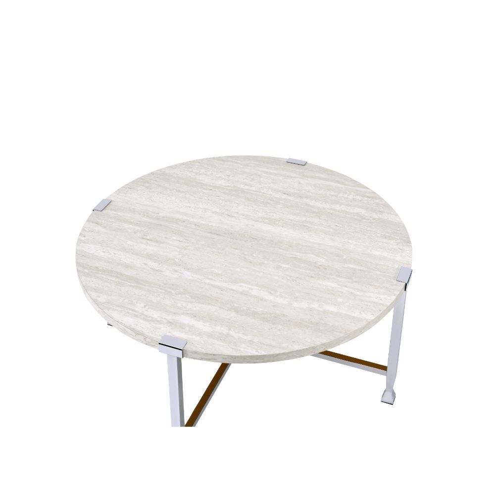 Brecon - Coffee Table - White Oak & Chrome - Urban Living Furniture (Los Angeles, CA)