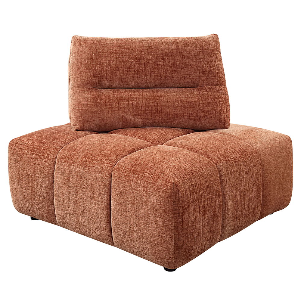 Loanna - Modular - Wedge - Coral Red Linen - Urban Living Furniture (Los Angeles, CA)