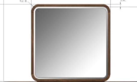 Penny Fluted - Dresser Mirror - Chocolate Mousse