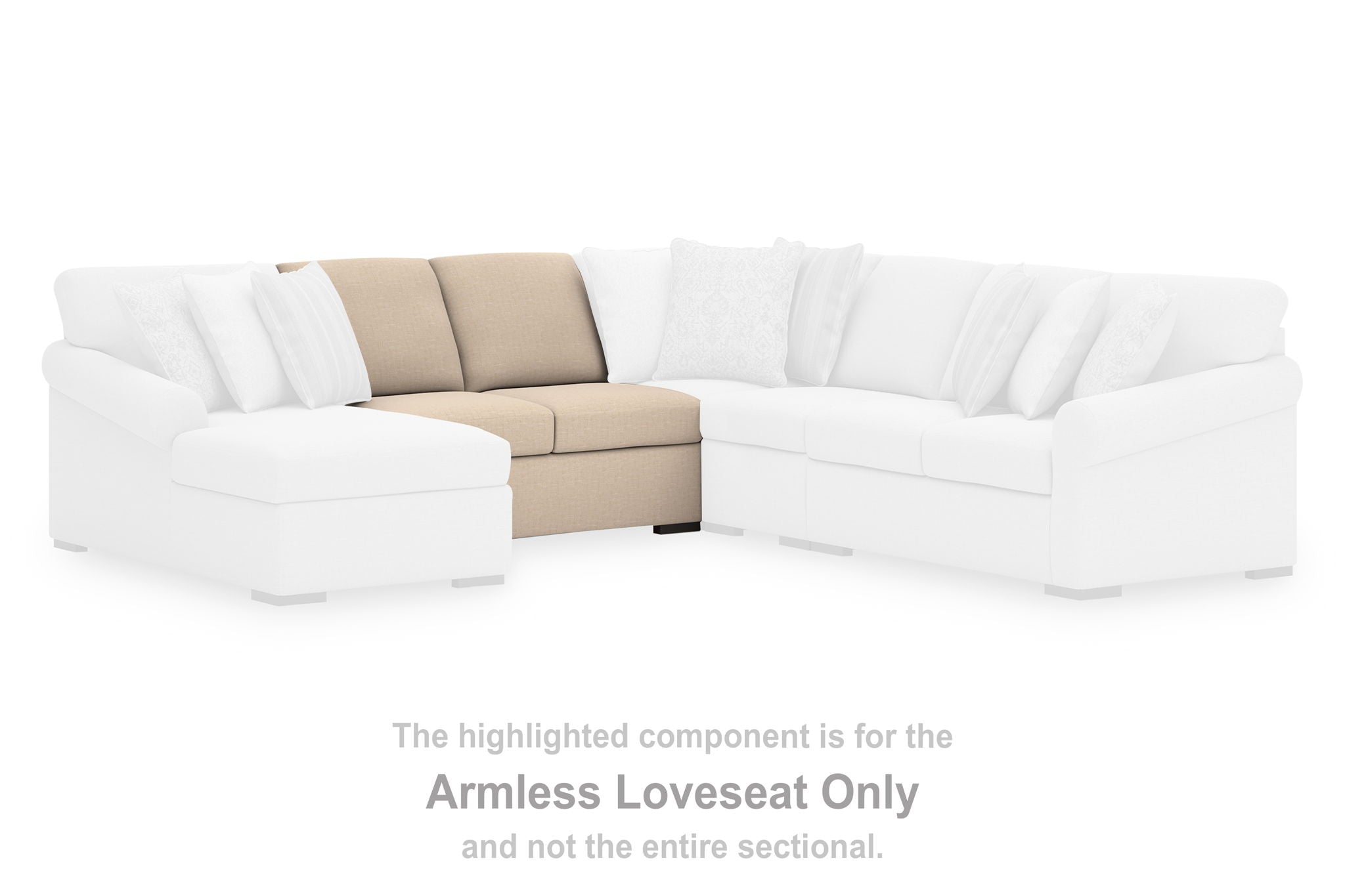 LadyMae - Armless Loveseat - Twill - Urban Living Furniture (Los Angeles, CA)