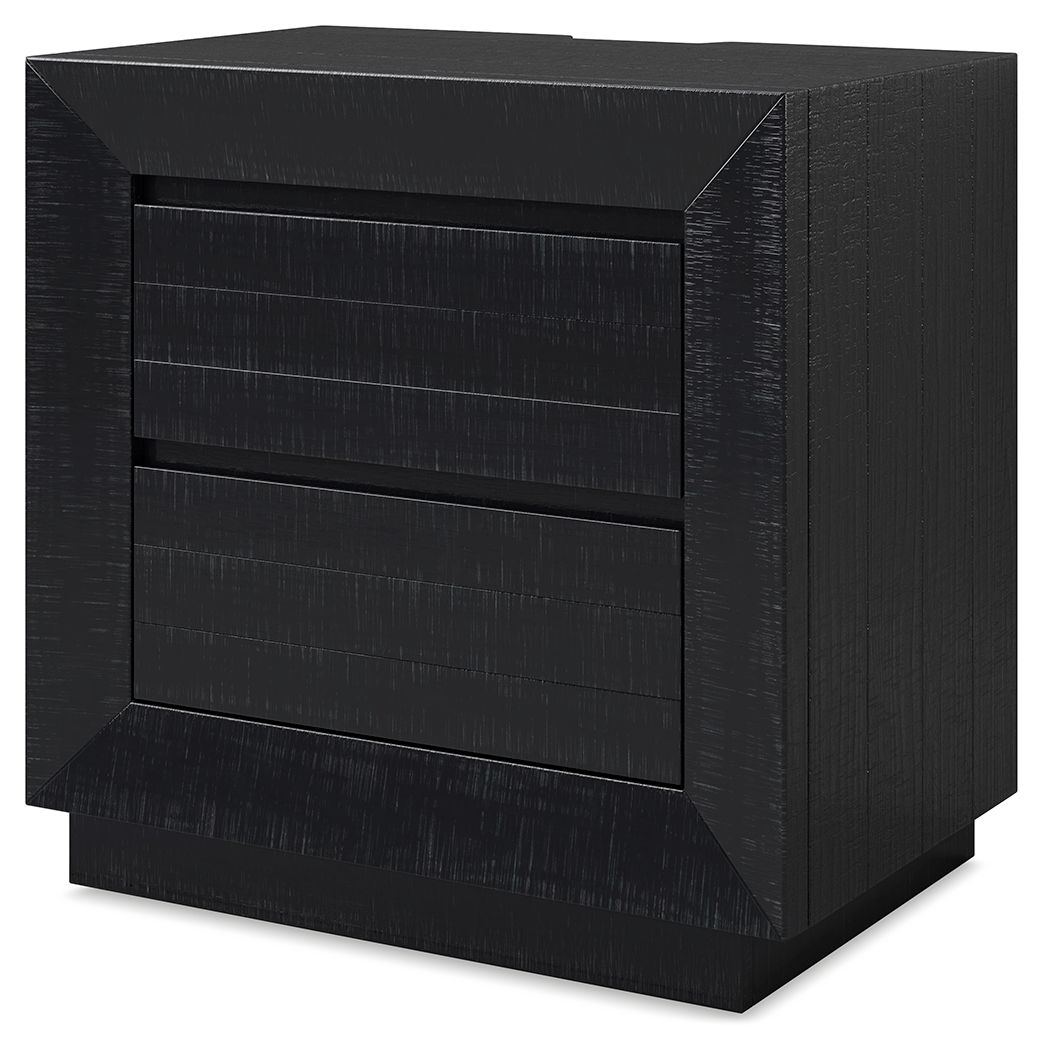 Londer - Black - Two Drawer Night Stand - Urban Living Furniture (Los Angeles, CA)