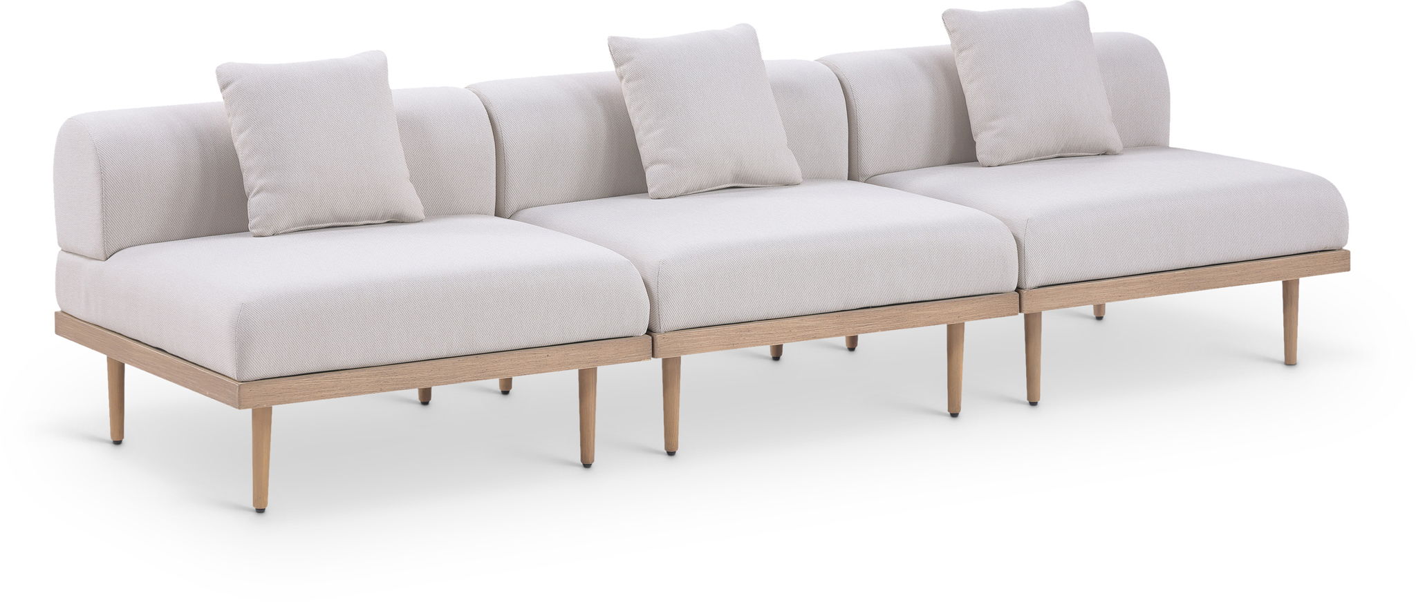 Laguna - 3 Piece Resilient Water Resistant Fabric 106.5" Outdoor Patio Armless Modular Sofa - Urban Living Furniture (Los Angeles, CA)