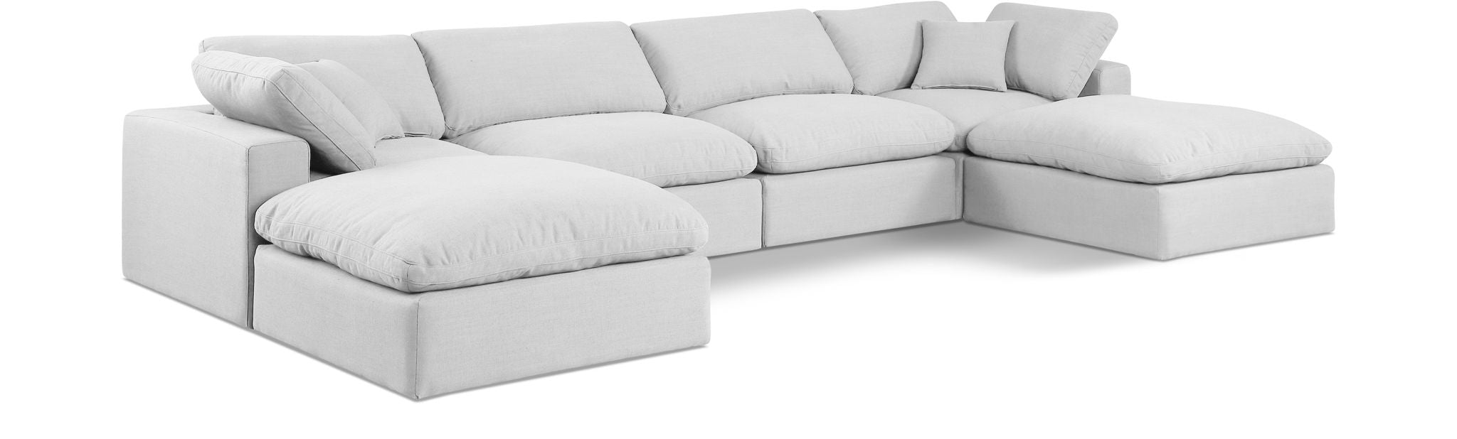Comfy - 6 Piece Linen Modular Double Chaise Sectional - Urban Living Furniture (Los Angeles, CA)