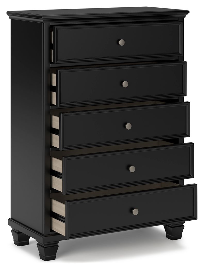 Lanolee - Black - Five Drawer Chest - Urban Living Furniture (Los Angeles, CA)