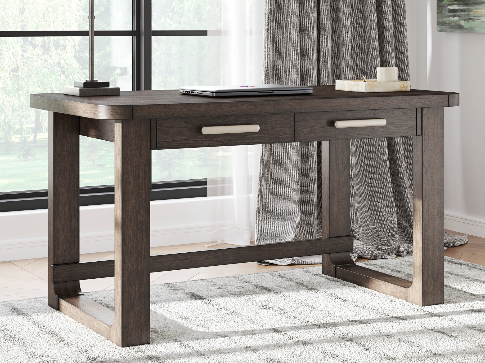 Breckington - Dark Brown - Home Office Desk - Urban Living Furniture (Los Angeles, CA)