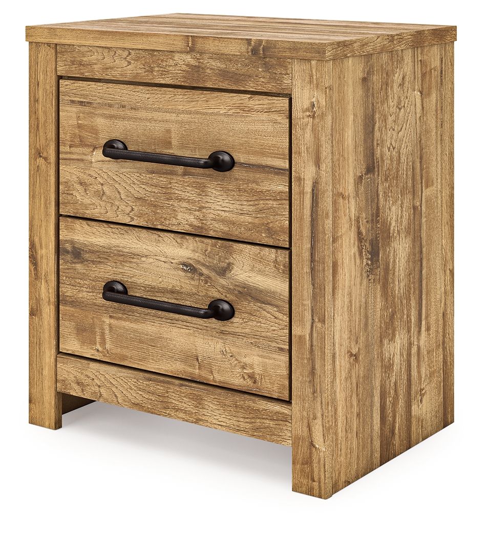 Maystonna - Two Drawer Night Stand - Brown