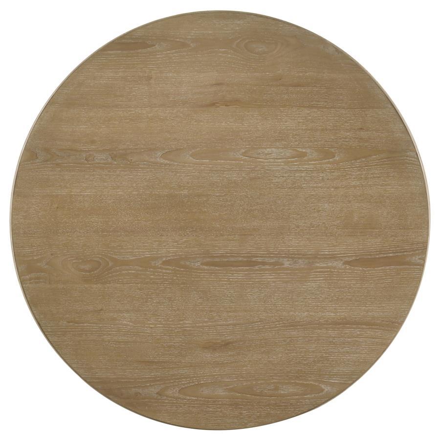 Adina - 36" Round Table Top, Box 1 of 2 - Distressed Light Brown