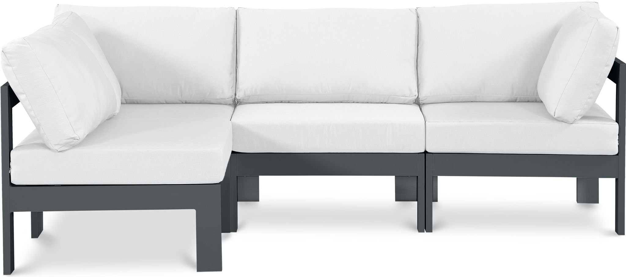 Nizuc - Outdoor Patio 4 Piece Modular Sectional With Gray Frame - Urban Living Furniture (Los Angeles, CA)