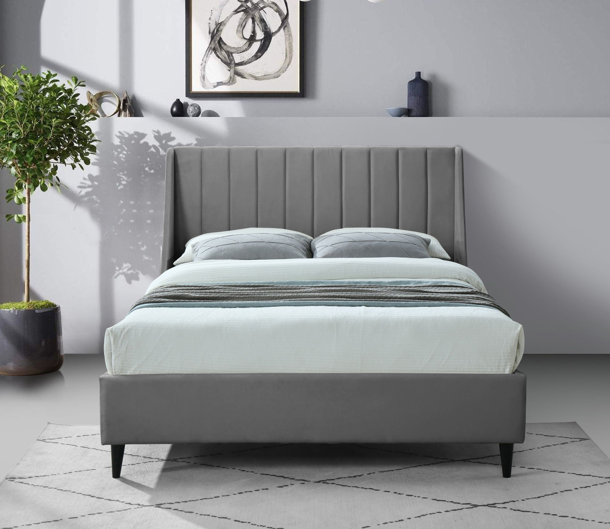 Eva - Velvet Bed - Urban Living Furniture (Los Angeles, CA)