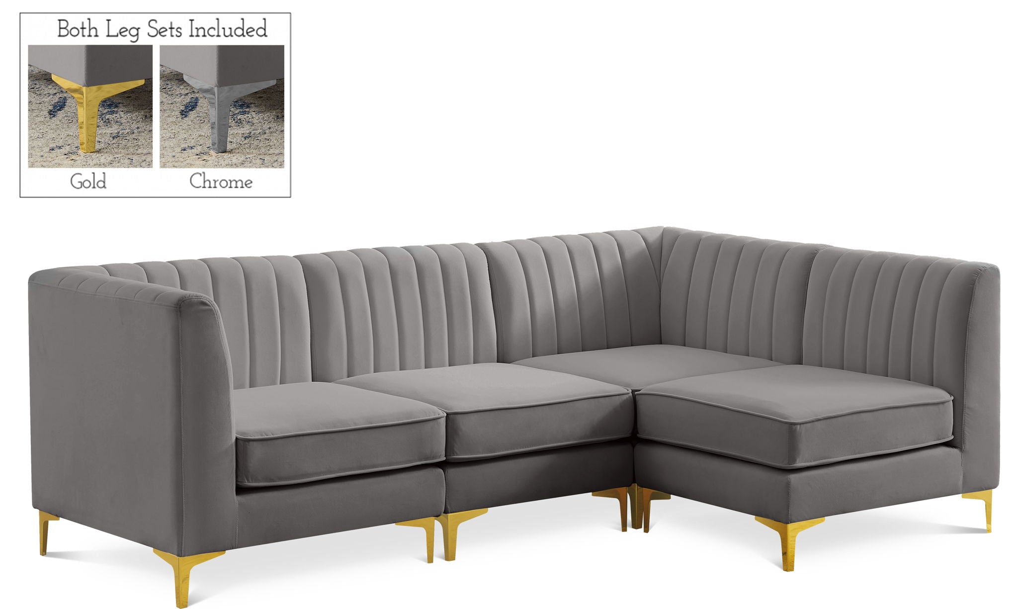 Alina - 4 Piece Modular L-Shaped Sectional - Urban Living Furniture (Los Angeles, CA)