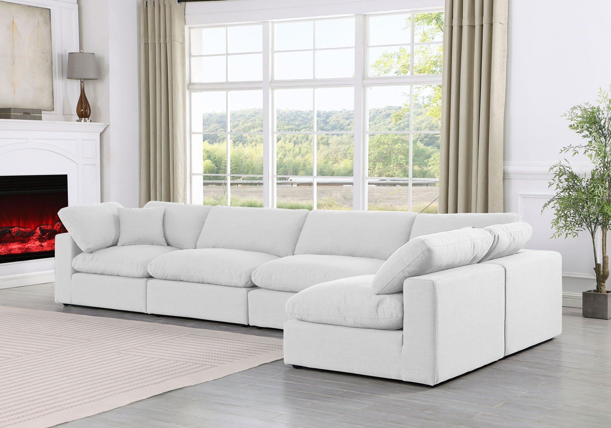 Comfy - 5 Piece Linen Modular Sectional - Urban Living Furniture (Los Angeles, CA)