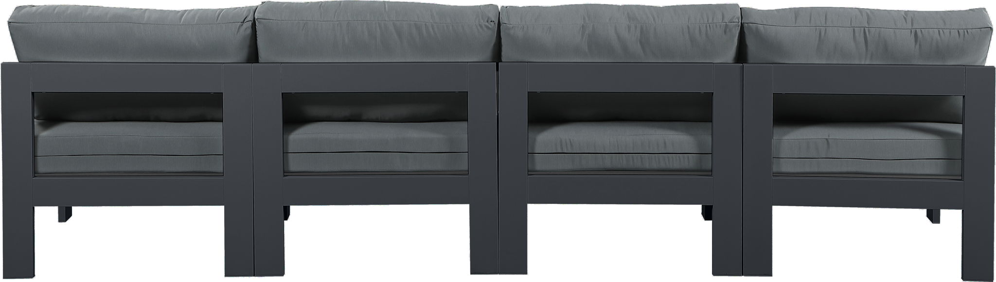Nizuc - Outdoor Patio 4 Seat Armless Modular Sofa With Gray Frame - Urban Living Furniture (Los Angeles, CA)
