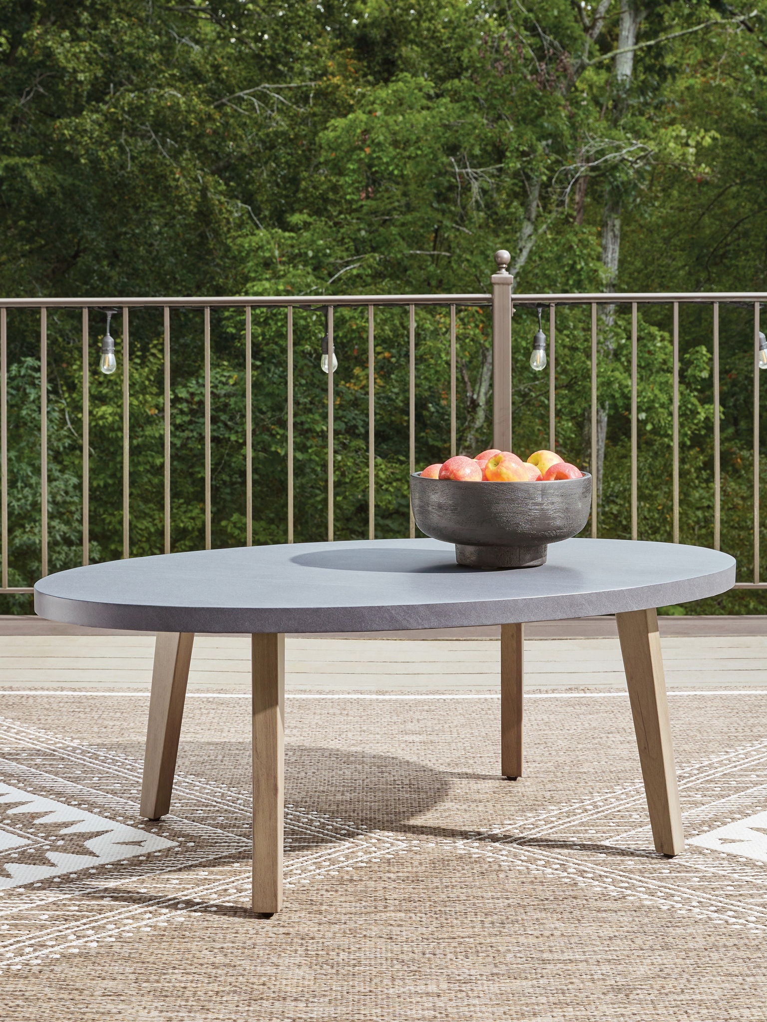 Harmony Headlands - Oval Cocktail Table - Natural / Gray - Urban Living Furniture (Los Angeles, CA)