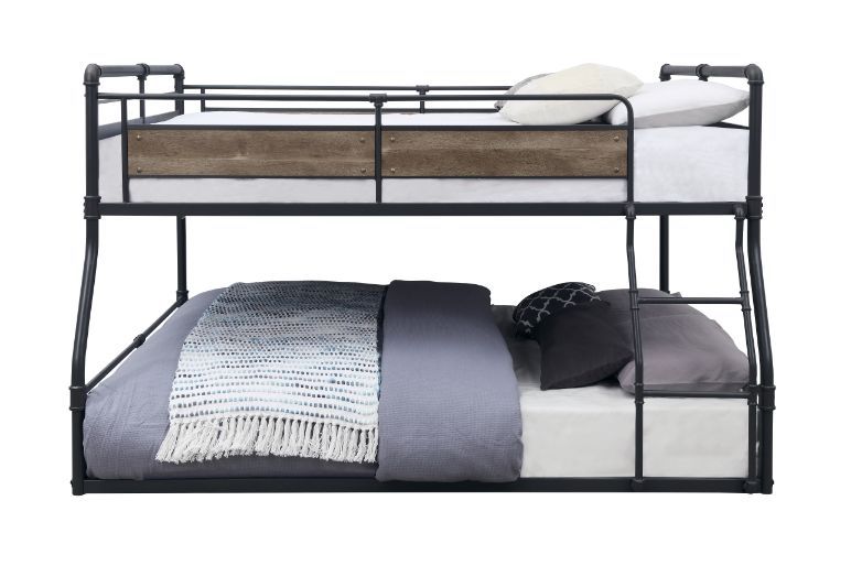 Cordelia - Full/Queen Bunk Bed - Antique Oak, Sandy Black & Dark Bronze Hand-Brushed - Urban Living Furniture (Los Angeles, CA)