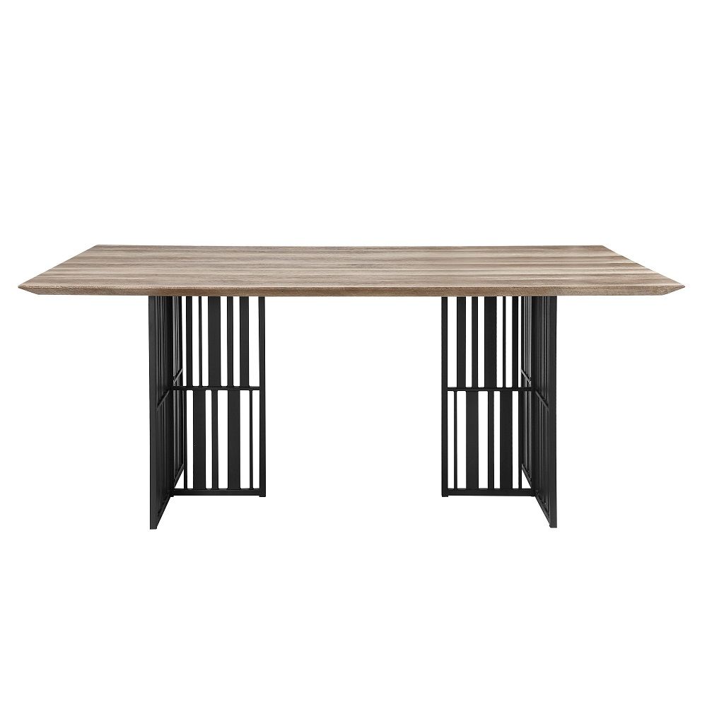 Zudora - Dining Table - Antique Oak & Black - Urban Living Furniture (Los Angeles, CA)