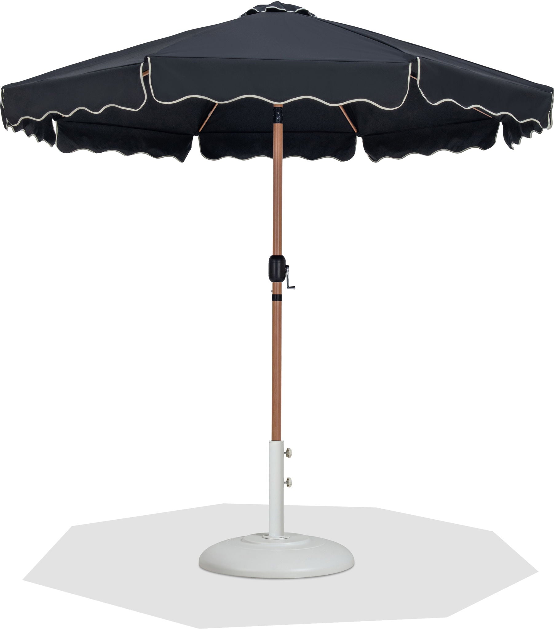 Amalfi - Patio Umbrella - White Base / Light Brown Pole - Urban Living Furniture (Los Angeles, CA)