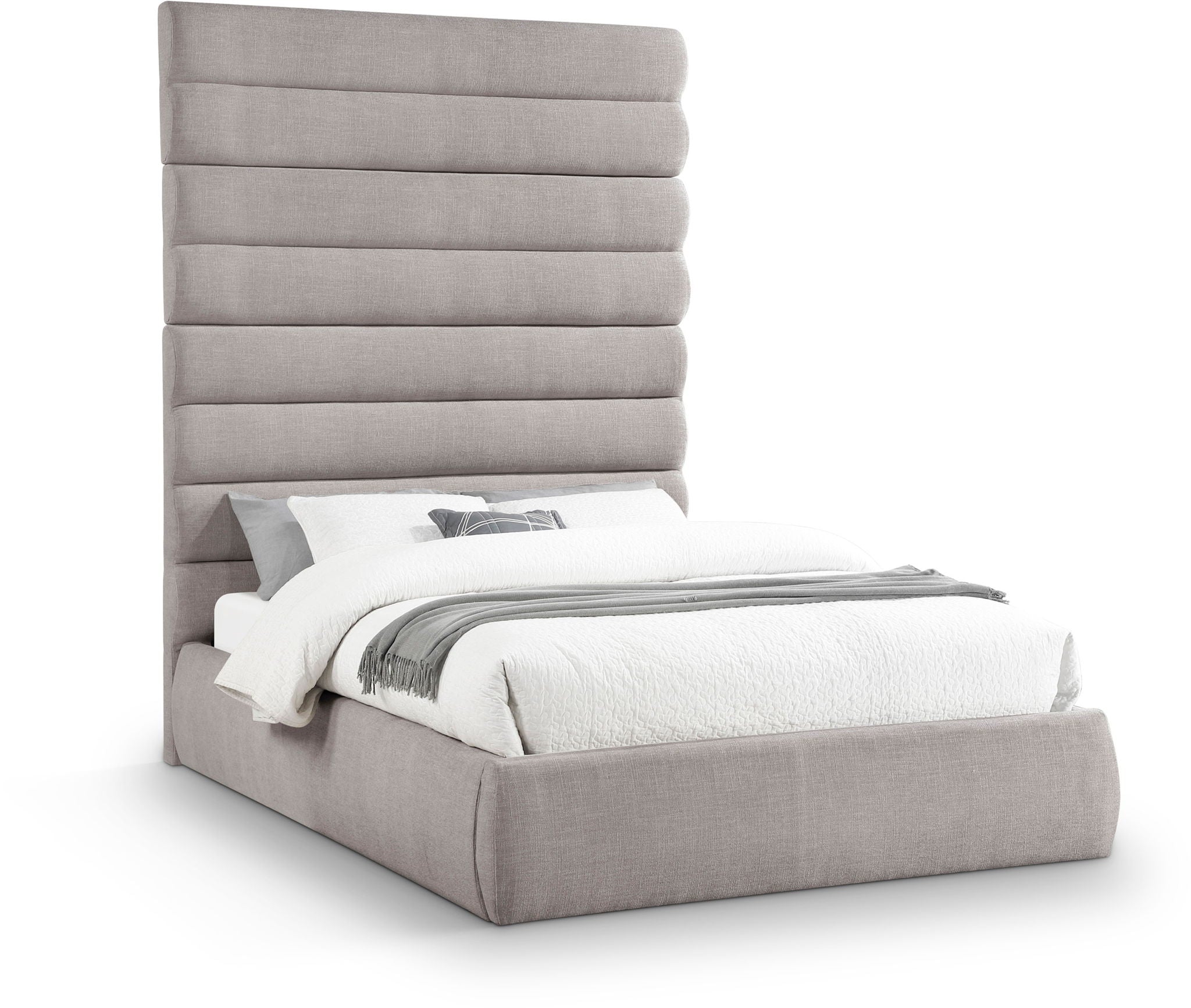Adam - Linen Fabric Bed With 89" Headboard - Urban Living Furniture (Los Angeles, CA)