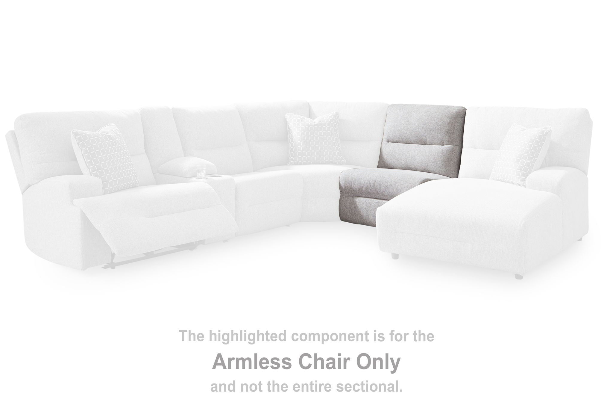 Acklen Place - Pewter - Armless Chair - Urban Living Furniture (Los Angeles, CA)