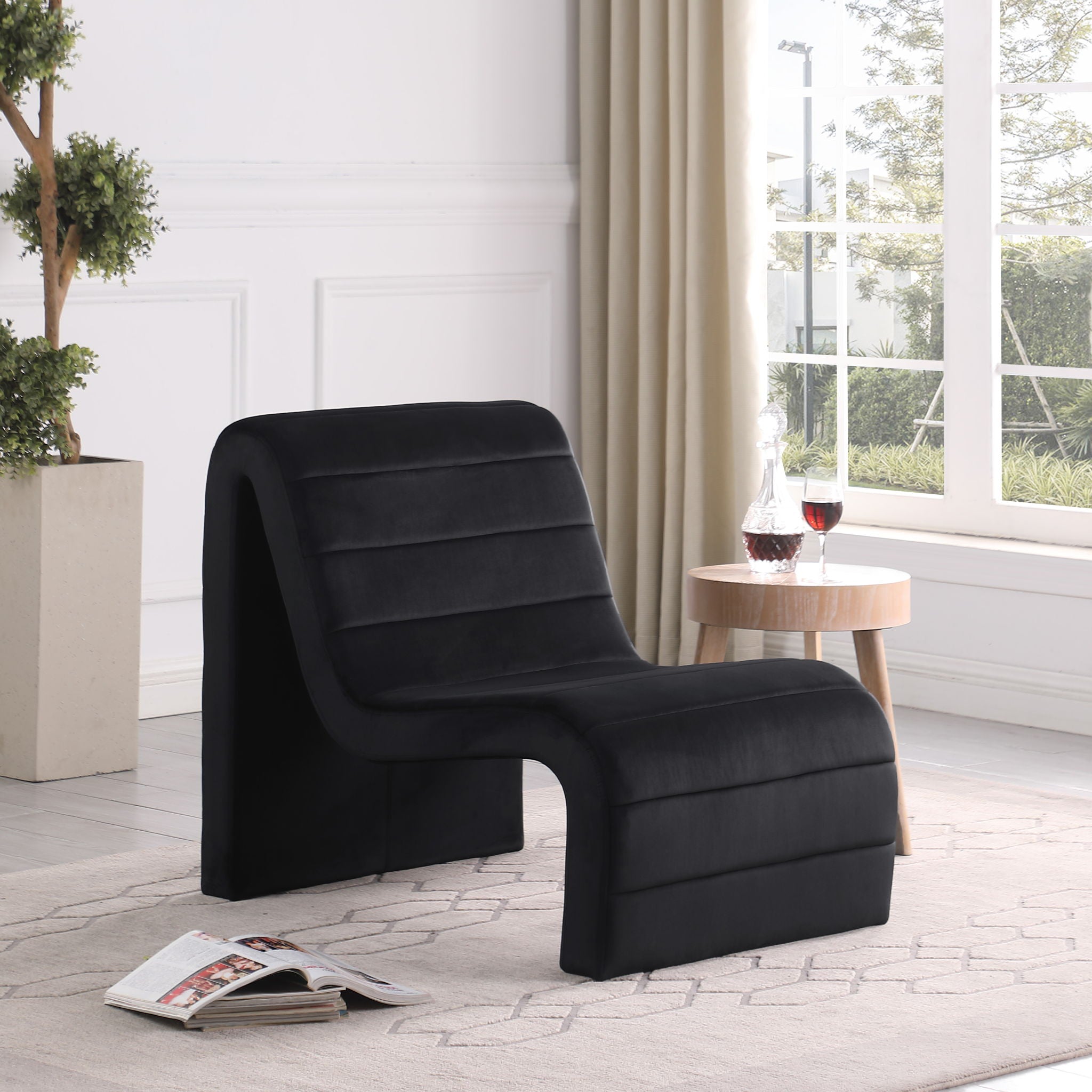 Ivy - Velvet Accent Chair - Urban Living Furniture (Los Angeles, CA)