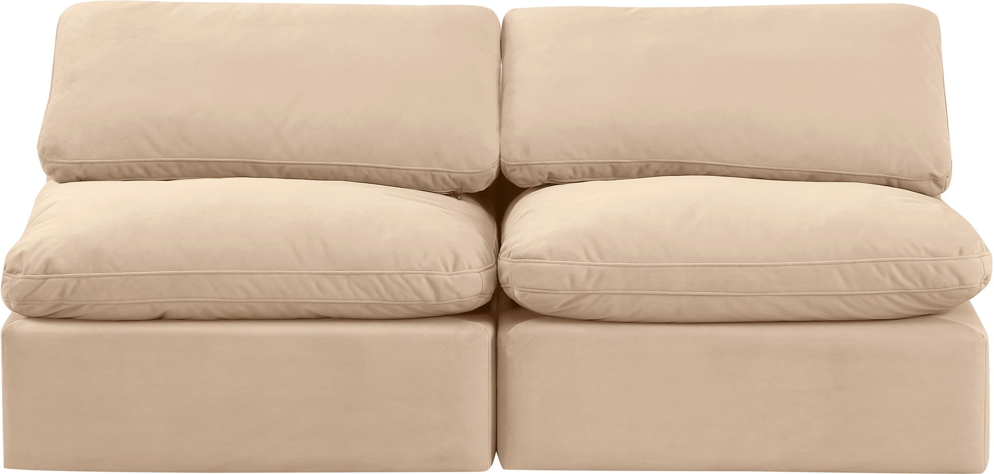 Indulge - Velvet 2 Seat Modular Armless Sofa - Urban Living Furniture (Los Angeles, CA)